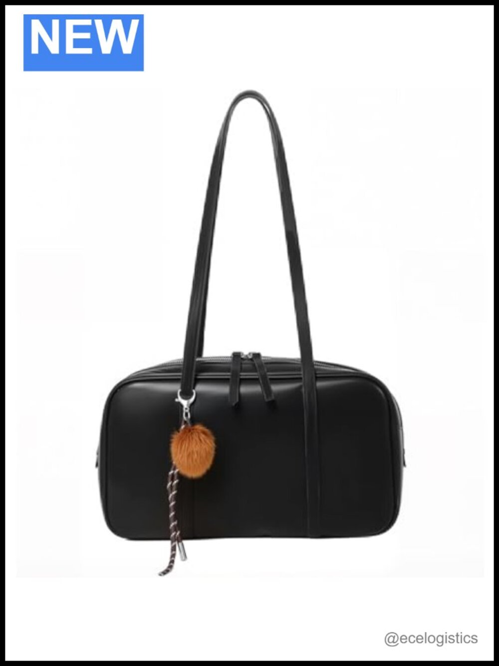 Genuine Leather Structured Tote Shoulder Bag Zip Closure Work Handbag